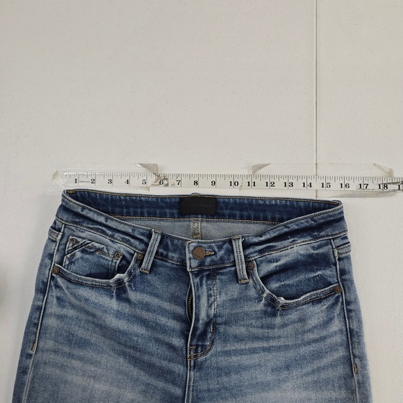 Buckle Black Ankle Skinny Jeans Distressed Frayed Hem Women's Size‎ 29x25 - Picture 3 of 9